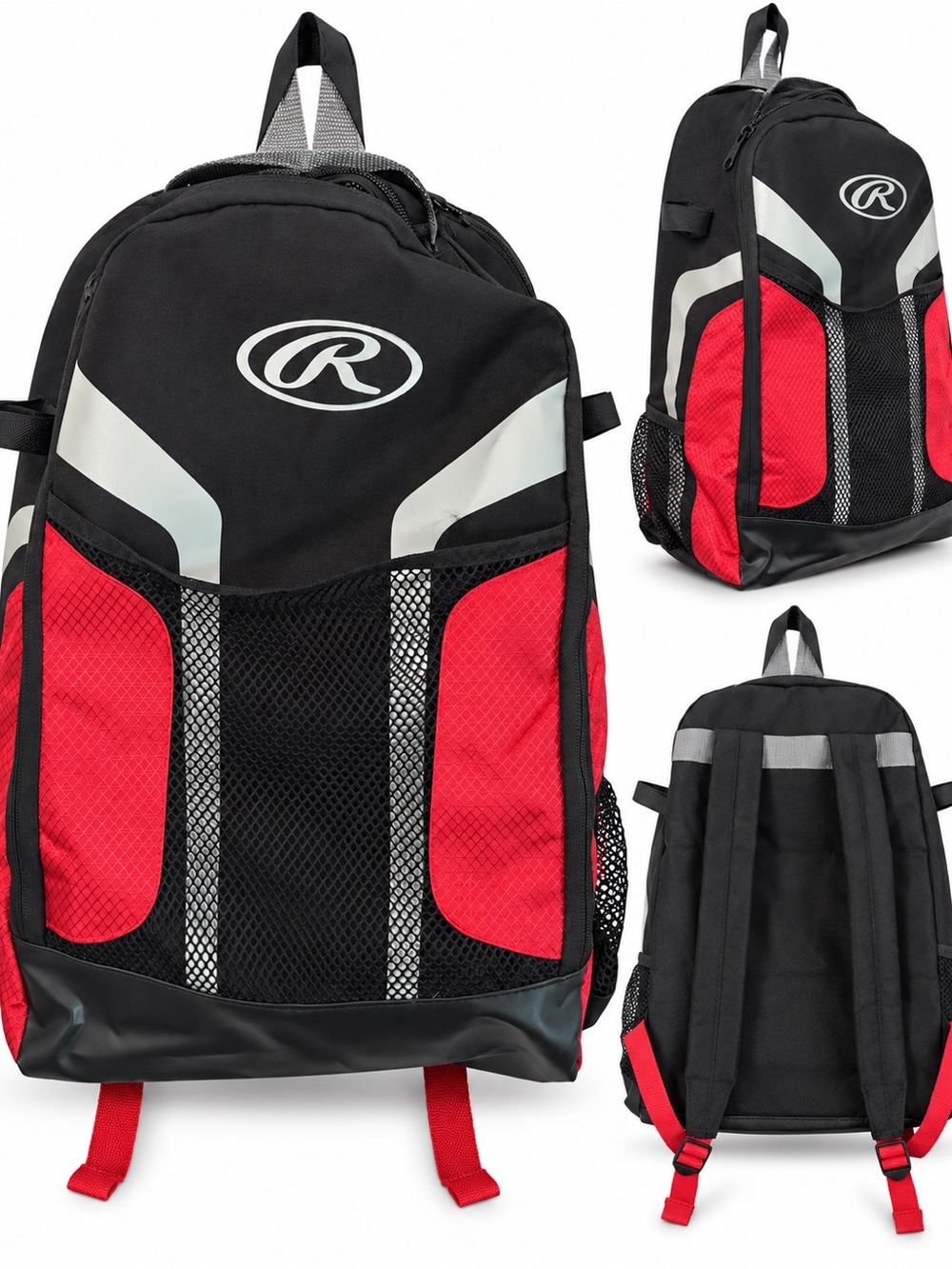 Rawlings Black, Red & Gray Men's Athletic Backpack